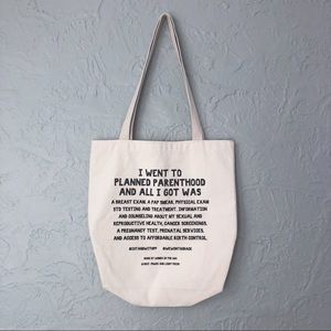 Planned Parenthood canvas tote bag from Power & Light Press
